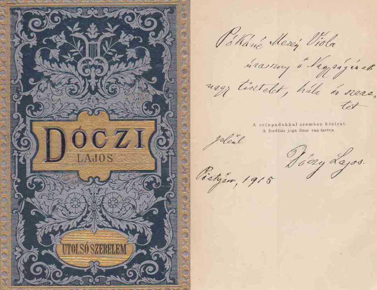 Dóczi Lajos - Utolsó szerelem (dedikált)