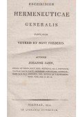 Jahn, Johannes - Enchiridion Hermeneuticae Generalis