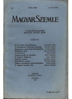 Szekfű Gyula - Magyar Szemle 1937 XXIX. kötet 3. (115.) szám. Szekfű Gyula - Magyar Szemle 1937 XXIX. kötet 3. (115.) szám., Budapest 1937 antikvár könyv