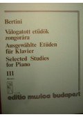 Bertini - Válogatott etűdök zongorára III.