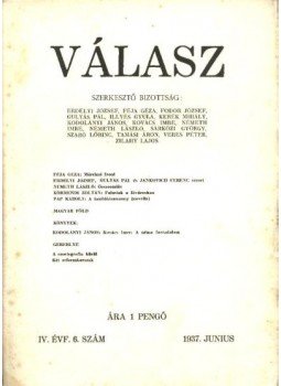 Sárközi György - Válasz - IV évfolyam 6. szám Sárközi György - Válasz - IV évfolyam 6. szám, Budapest 1937 antikvár könyv