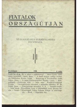 Sztrokay Tibor - Fiatalok országútján - 4. szám Sztrokay Tibor - Fiatalok országútján - 4. szám, Budapest 1938 antikvár könyv