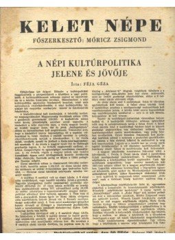 Móricz Zsigmond - Kelet népe - VII. évfolyam 10. szám Móricz Zsigmond - Kelet népe - VII. évfolyam 10. szám, Budapest 1941 antikvár könyv