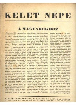 Szabó Pál - Kelet népe - V. évfolyam, augusztusi szám Szabó Pál - Kelet népe - V. évfolyam, augusztusi szám, Budapest 1939 antikvár könyv
