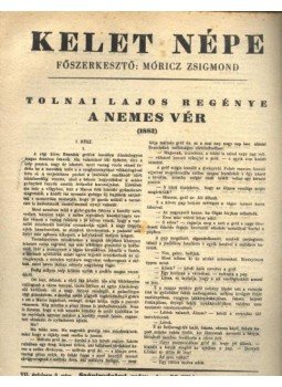 Móricz Zsigmond - Kelet népe - VII. évfolyam, 9. szám Móricz Zsigmond - Kelet népe - VII. évfolyam, 9. szám, Budapest 1941 antikvár könyv