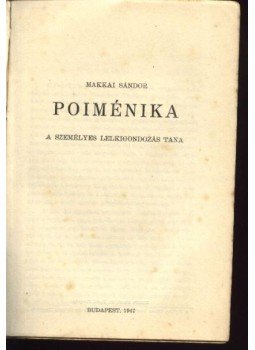 Makkai Sándor - Poiménika Makkai Sándor - Poiménika, Budapest 1947 antikvár könyv
