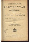 Dárday Sándor - Közigazgatási Törvénytár - Pótkötet