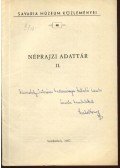 Csaba József,Dömötör Ákos - Néprajzi adattár II.