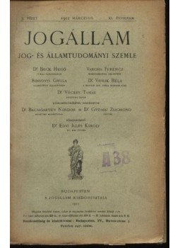 Edvi Illés Károly dr. - Jogállam Edvi Illés Károly dr. - Jogállam, Budapest 1912 antikvár könyv