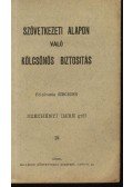 Széchényi Imre gróf - Szövetkezeti alapon való kölcsönös biztosítás