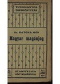 Dr. Katona Mór - Magyar magánjog