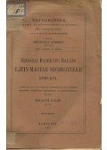 Melich János - Szikszai Fabricius Balázs latin-magyar szójegyzéke 1590-ből