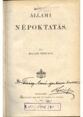 Halász Ferencz - Állami népoktatás (dedikált)