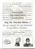 Temesi Ferenc - Nagy Bandó András - Kelemen István - Jaj, ha Anyám látna...!