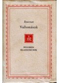 Rousseau, Jean-Jacques - Vallomások