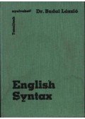 Dr. Budai László - English Syntax
