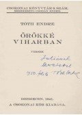 Tóth Endre - Örökké viharban (dedikált)