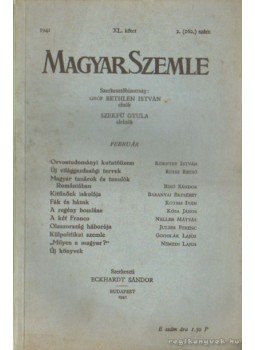 Eckhardt Sándor - Magyar Szemle 1941. XL. kötet 2. (162.) szám Eckhardt Sándor - Magyar Szemle 1941. XL. kötet 2. (162.) szám, Budapest 1941 antikvár könyv