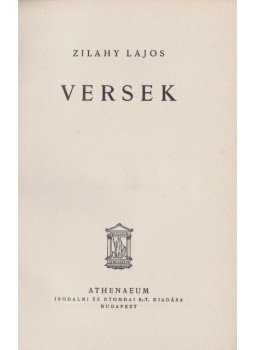 Zilahy Lajos - Versek Zilahy Lajos - Versek, Budapest 0 antikvár könyv