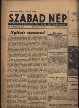 - Szabad Nép 1956. július - Szabad Nép 1956. július, Budapest 1956 antikvár könyv
