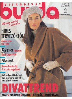 Aenne Burda (szerk.), Kerstin Fahrenson (főszerk.), Hajós Katalin - Burda 1994/9. szeptember Aenne Burda (szerk.), Kerstin Fahrenson (főszerk.), Hajós Katalin - Burda 1994/9. szeptember, Budapest 1994 antikvár könyv
