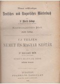 Dr. Ballagi Mór - Új teljes német és magyar szótár