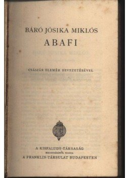 Jósika Miklós - Abafi Jósika Miklós - Abafi, Budapest 0 antikvár könyv