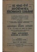 Dr. Böszörményi András - Az 1943. évi adókivetés különleges szabályai