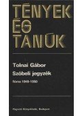 Tolnai Gábor - Szóbeli jegyzék