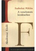 Szabolcsi Miklós - A verselemzés kérdéseihez