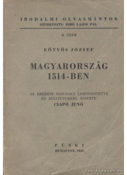 Eötvös József - Magyarország 1514-ben Eötvös József - Magyarország 1514-ben, Budapest 1948 antikvár könyv