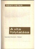 Rényi Péter - A vita folytatása