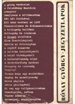 Rónay György - Jegyzetlapok Rónay György - Jegyzetlapok, Budapest 1969 antikvár könyv