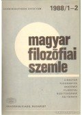 Ambrus János,Áron László,Fehér M. István,Lendvai L. Ferenc,Tengelyi László - Magyar filozófiai szemle 1988. (teljes)