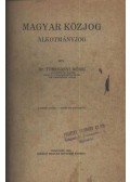 Dr. Tomcsányi Móric - Magyar közjog