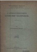 Steuermann Mihály - A székely nyelvjárás szórendi sajátságai