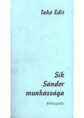 Takó Edit - Sík Sándor munkássága