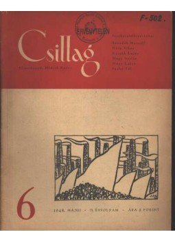 Németh Andor - Csillag 6. 1948. május II. évfolyam Németh Andor - Csillag 6. 1948. május II. évfolyam, Budapest 1948 antikvár könyv