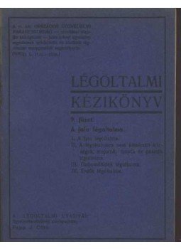 Papp J. Ottó - Légoltalmi kézikönyv 9. füzet Papp J. Ottó - Légoltalmi kézikönyv 9. füzet, Budapest 1937 antikvár könyv