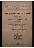 Dr. Szende Péter Pál - Magyar hiteljog III. kötet