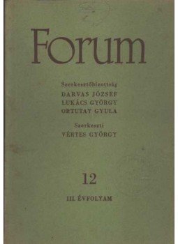 Vértes György - Forum III. évfolyam 12 Vértes György - Forum III. évfolyam 12, Budapest 1948 antikvár könyv