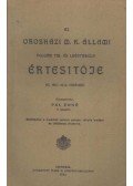 Pál Ernő - Az Orosházi M. K. Állami Polgári Fiú és Leányiskola Értesítője az 1913-14-ik tanávről