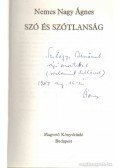 Nemes Nagy Ágnes - Szó és szótlanság