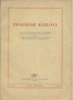 Több szerző - Filológiai Közlöny Több szerző - Filológiai Közlöny, Budapest 1964 antikvár könyv