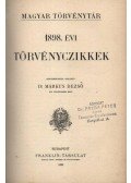 Dr. Márkus Dezső - 1898. évi törvényczikkek