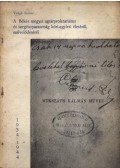 Virágh Ferenc - A Békés Megyei agrárproletariátus és szegényparasztság köri-egyeleti életéről, művelődéséről