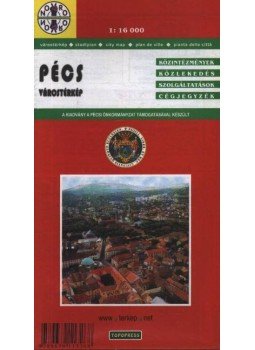 -- - Pécs várostérkép -- - Pécs várostérkép, Pécs 2003 antikvár könyv