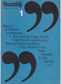 Vörös László - Tiszatáj 1982/1. Vörös László - Tiszatáj 1982/1., Szeged 1982 antikvár könyv