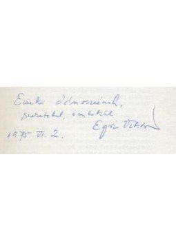 Egri Viktor - Csendes esték vallomása (dedikált) Egri Viktor - Csendes esték vallomása (dedikált), Bratislava 1973 antikvár könyv