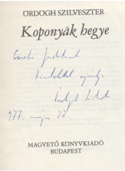 Ördögh Szilveszter - Koponyák hegye, Budapest 1976 antikvár könyv